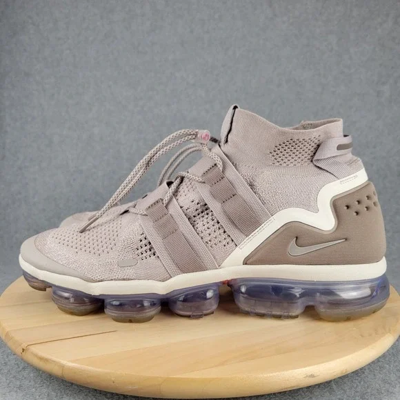 Nike Air VaporMax Flyknit Utility Moon Particle AH6834-205 Mens 14 Taupe Sneaker - Picture 2 of 12